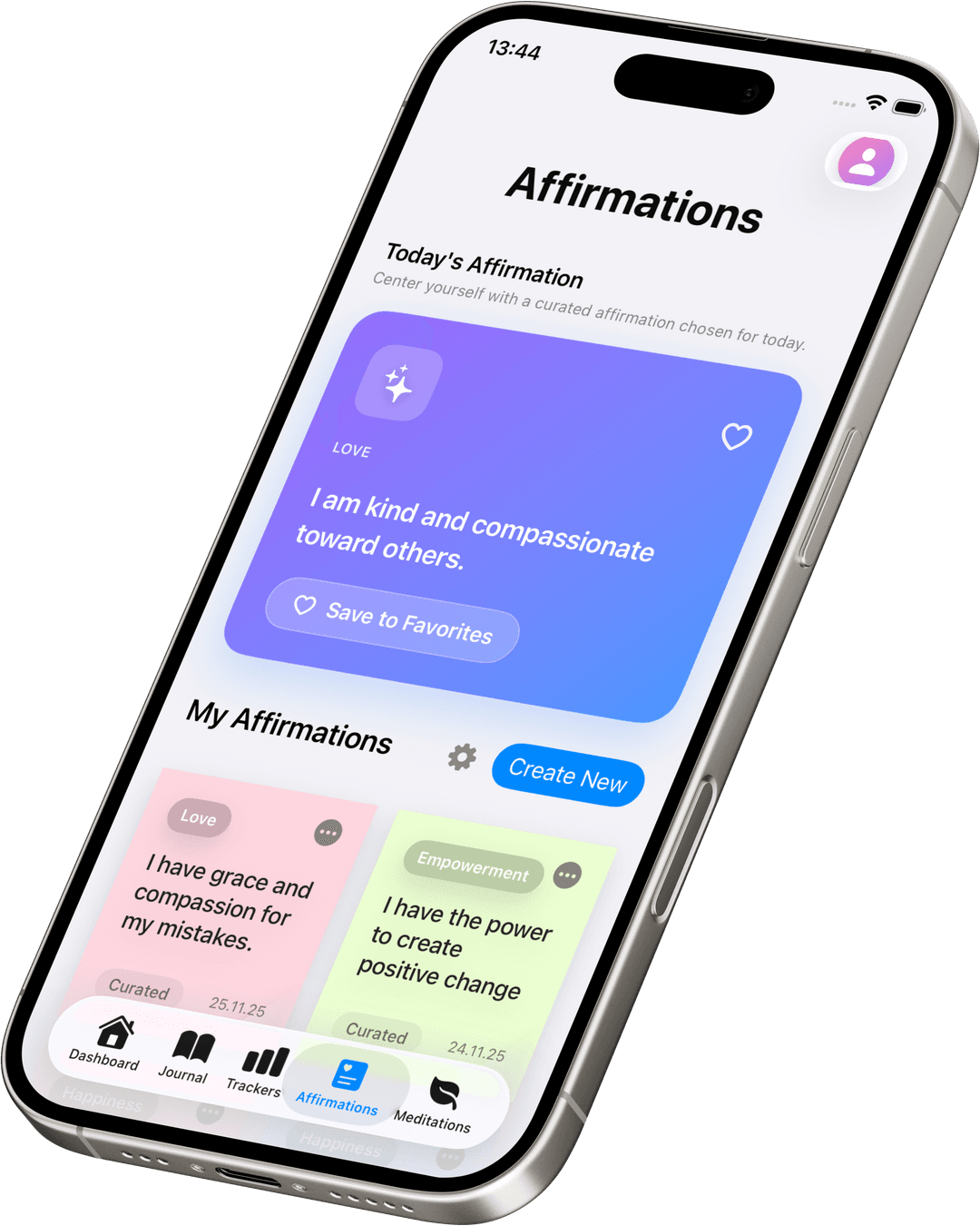 Affirmations screenshot