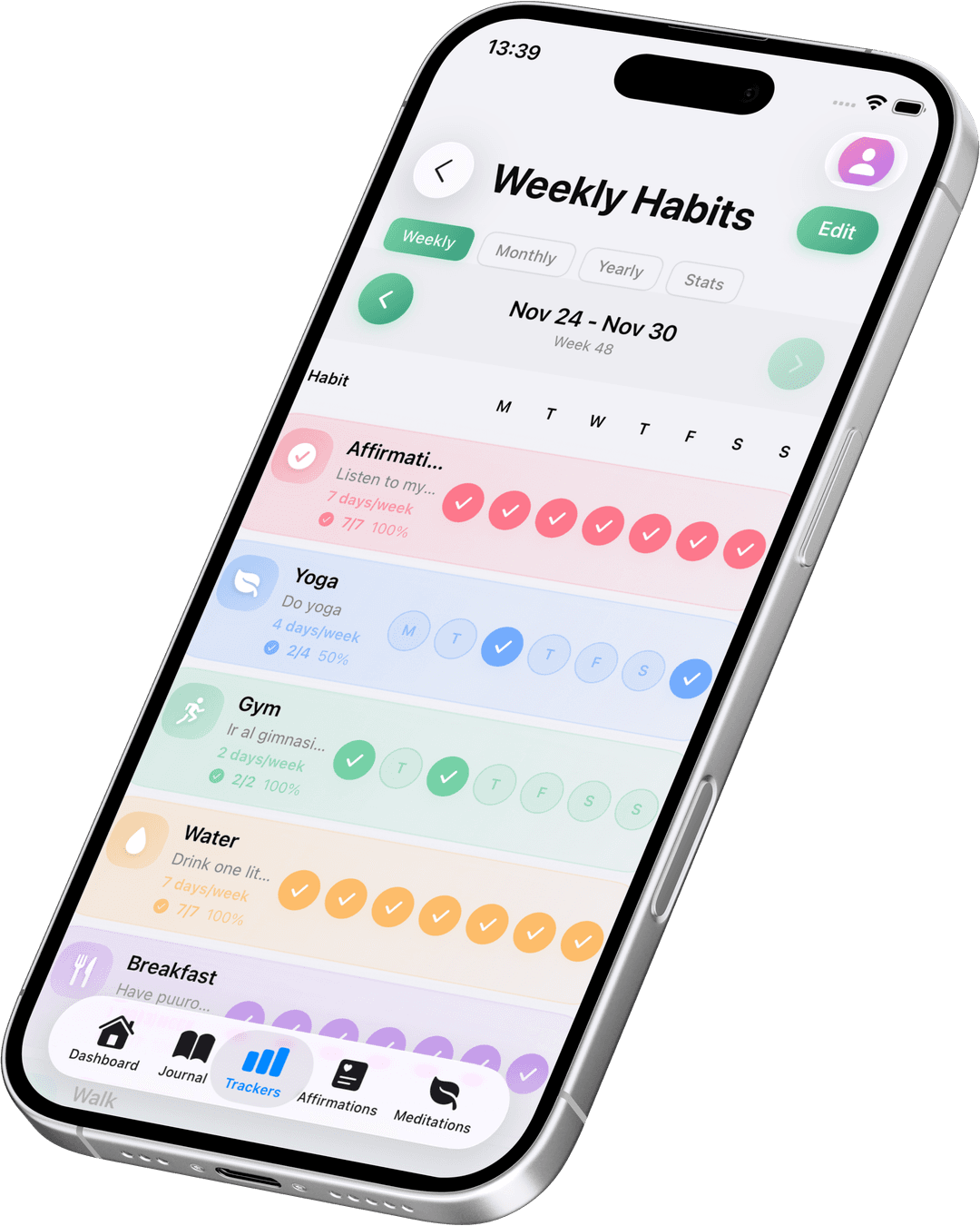Habits screenshot